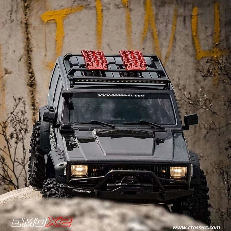 Cro 1/8 Rc Car Remote Control Electric Emo X2 Lion Differential Lock Dual Speed Door Bridge Climbing Off-Road Vehicle Model Gift