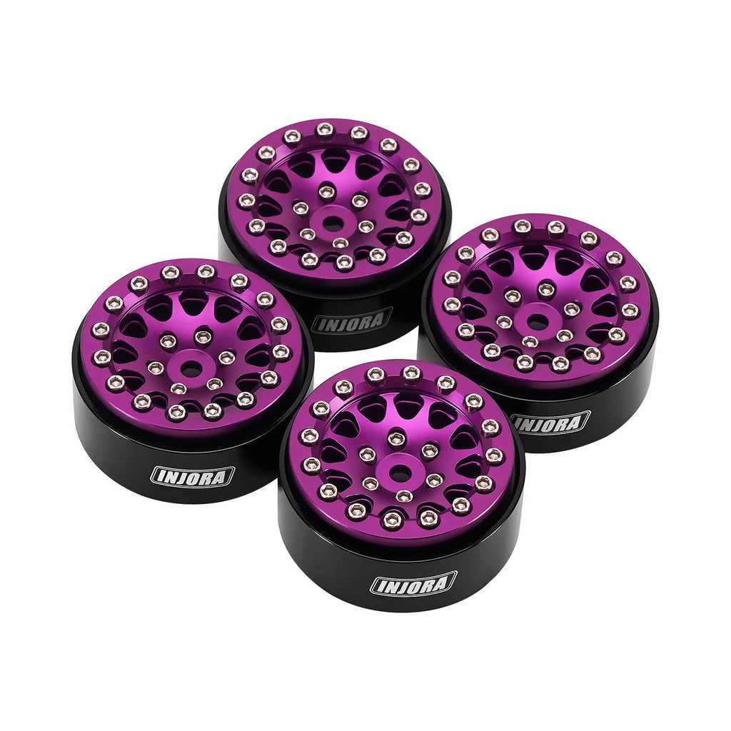 INJORA 1.3" Aluminium Beadlock Wheels for 1/24 1/18 RC Crawler (W1311)