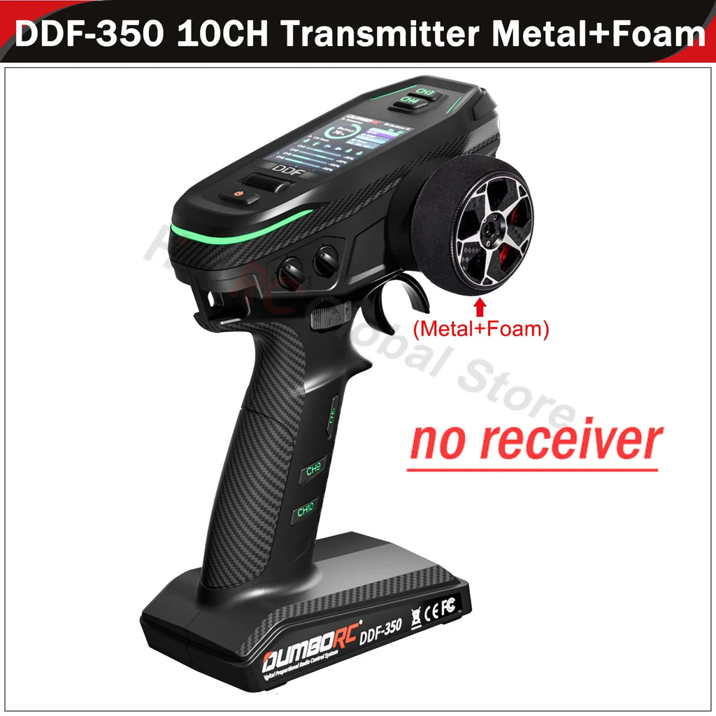 DUMBORC DDF-350 10CH 10 Channel Transmitter P6F P6DCG Gyro Receiver Metal Handwheel Remote Controller for RC Car Plane Boat