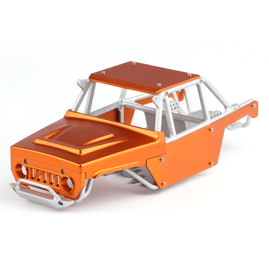 Hoocrawler CNC Aluminum Frame Body Shell Rocks Cage One Piece Tube Chassis For RC Crawler 1/24 SCX 24 Ripper Upgrades