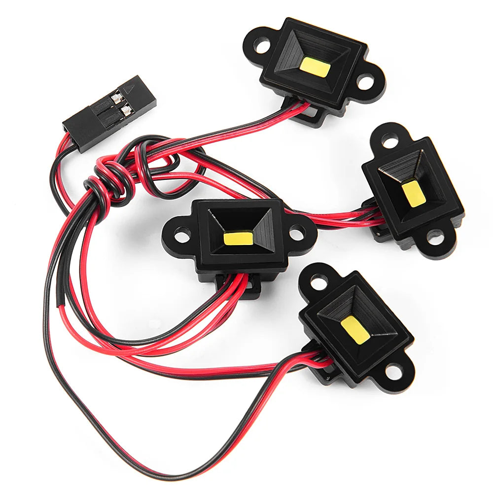 AXSPEED Wheel Eyebrow Light Wheel Arch Lamp Chassis LED Lights for 1/10 RC Crawler TRX4 TRX6 G63 TRX-6 T6 Climbing Flat Car