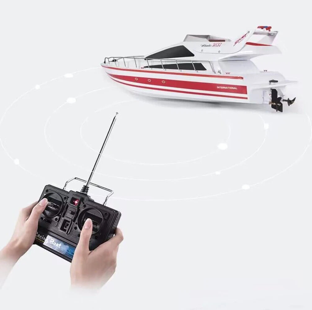 Super large remote control yacht 2.4G remote control ship model driven by two motors 70CM (27.5 inches) large hull outdoor lakes