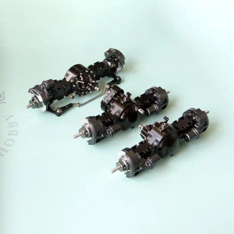 1/14 RC Truck Metal 4x4/6x6/8x8 Front Rear Power Axle Diff Lock Simulated Brake Disc for Tamiya Scania MAN Benz VOLVO Car Parts