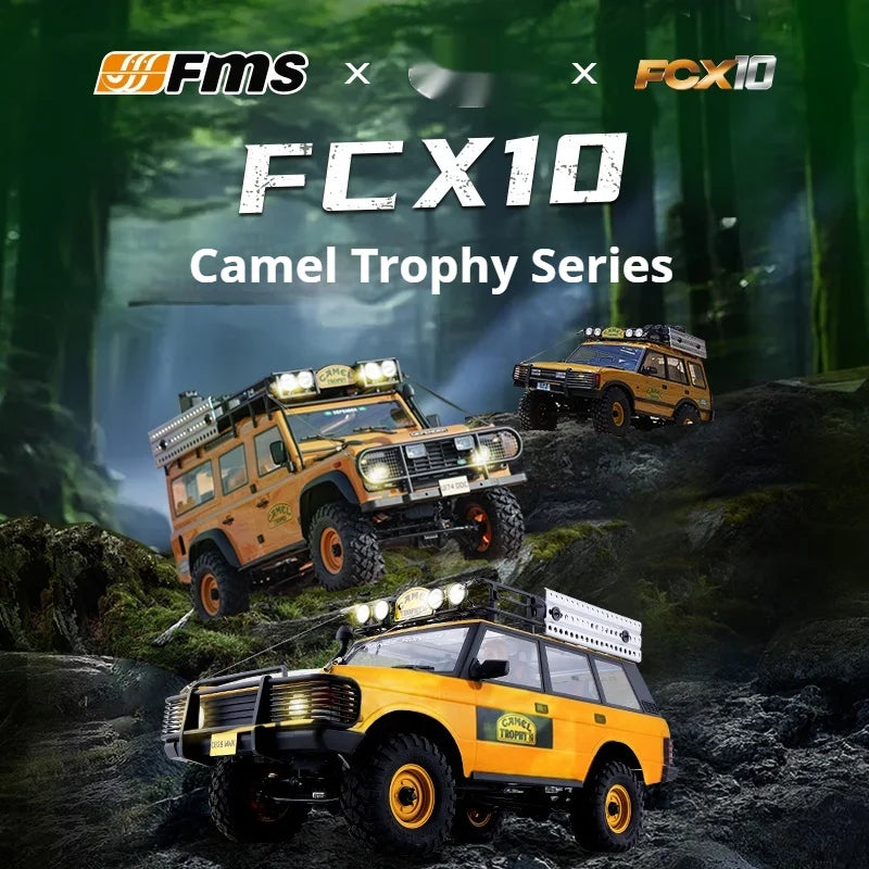 FMS 1/10 FCX10 Camel Cup 4WD RC Car Simulation Electric brushed Two speed Remote Control Climbing Off Road Vehicle Model Gift