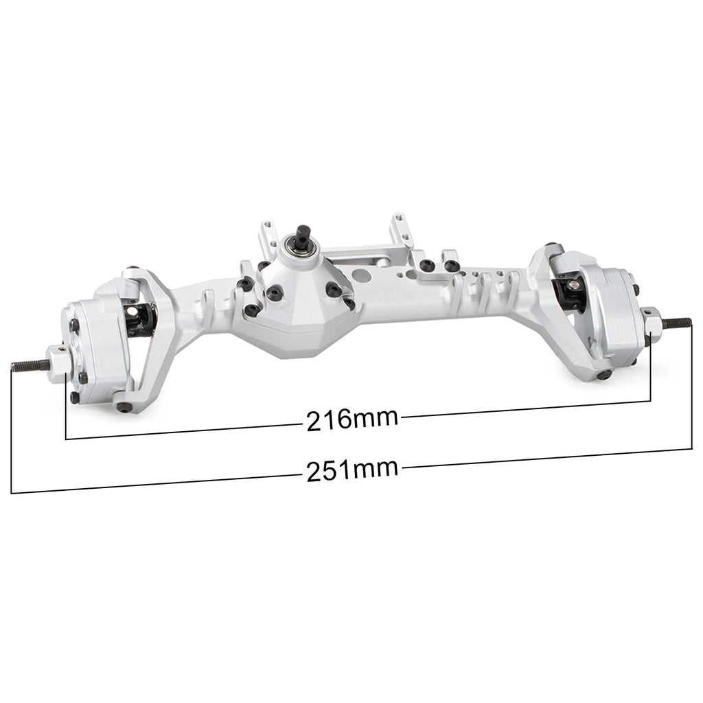 CNC Aluminum F9 Offset Portal Axle with Servo Mounts for 1/10 RC Crawler Axial Capra 1.9 UTB LCG Chassis Cheater Rigs