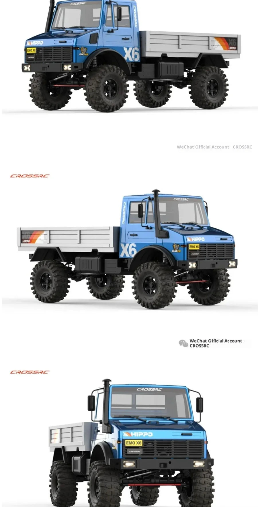 CROSSRC EMO X6 Big Hippo XL3 Big Wild Elephant 1/8 RC Car Simulation Remote Control Electric Climbing Off Road Vehicle Model
