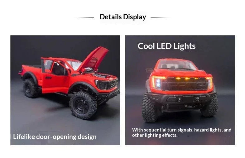 Hongxing New F-150 Rc Car 1:12 Scale 4wd Off-Road Pickup Truck Full Metal Gearbox Realistic Open Doors Cruise Control Rc Vehicle