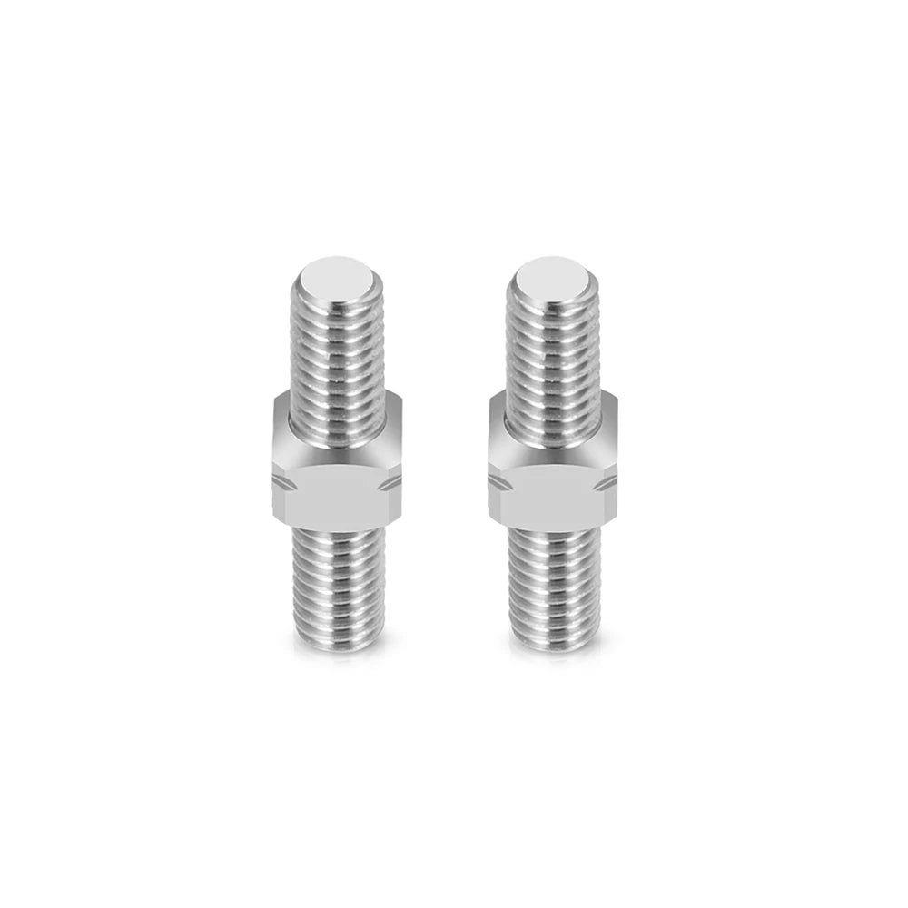 AXSPEED 1Pair Titanium Alloy M3 Left and Right Thread Dual Head Threaded Bar Double End Thread Rod Stud Bolt 14-50mm