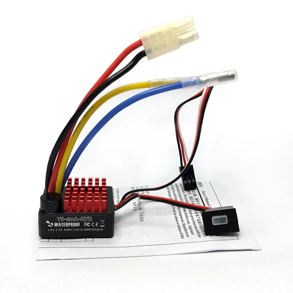 YSIDO 540 Combo Brushed Motor 55T 45T 35T 60A ESC for 1/10 Off-Road Rock Crawler Climbing RC Car Traxxas TRX4 Axial SCX10