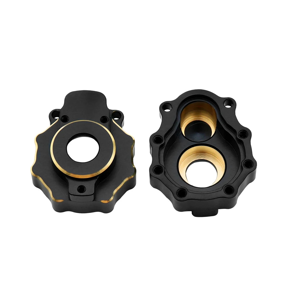 Portal Axle Housing Brass Black Steering Cup steering C Seat tie Rod Holder gear Cover servo Bracket For 1/10 Trx4 Trx6
