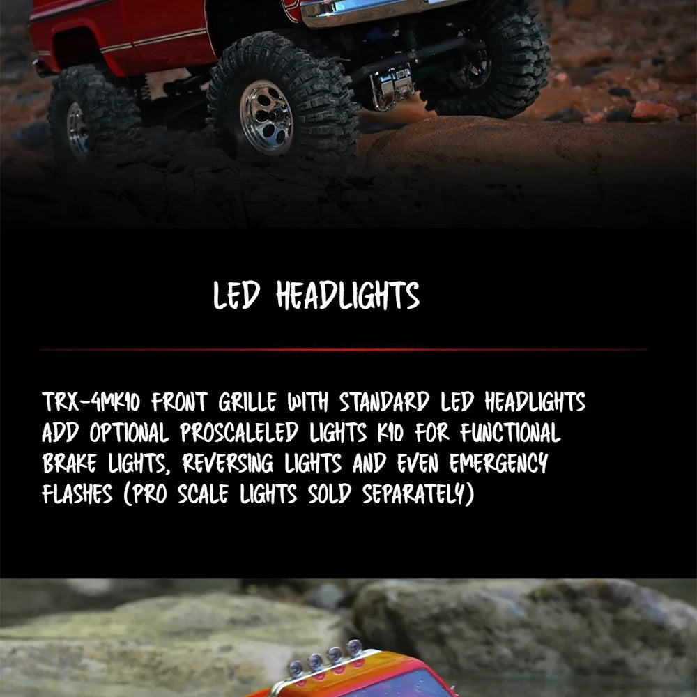 TRAXXAS 1/18 RC Car TRX4M K10 Heightening Crossing Version Of Climbing Car Off-road Vehicle Toys For Adult Kid Gift