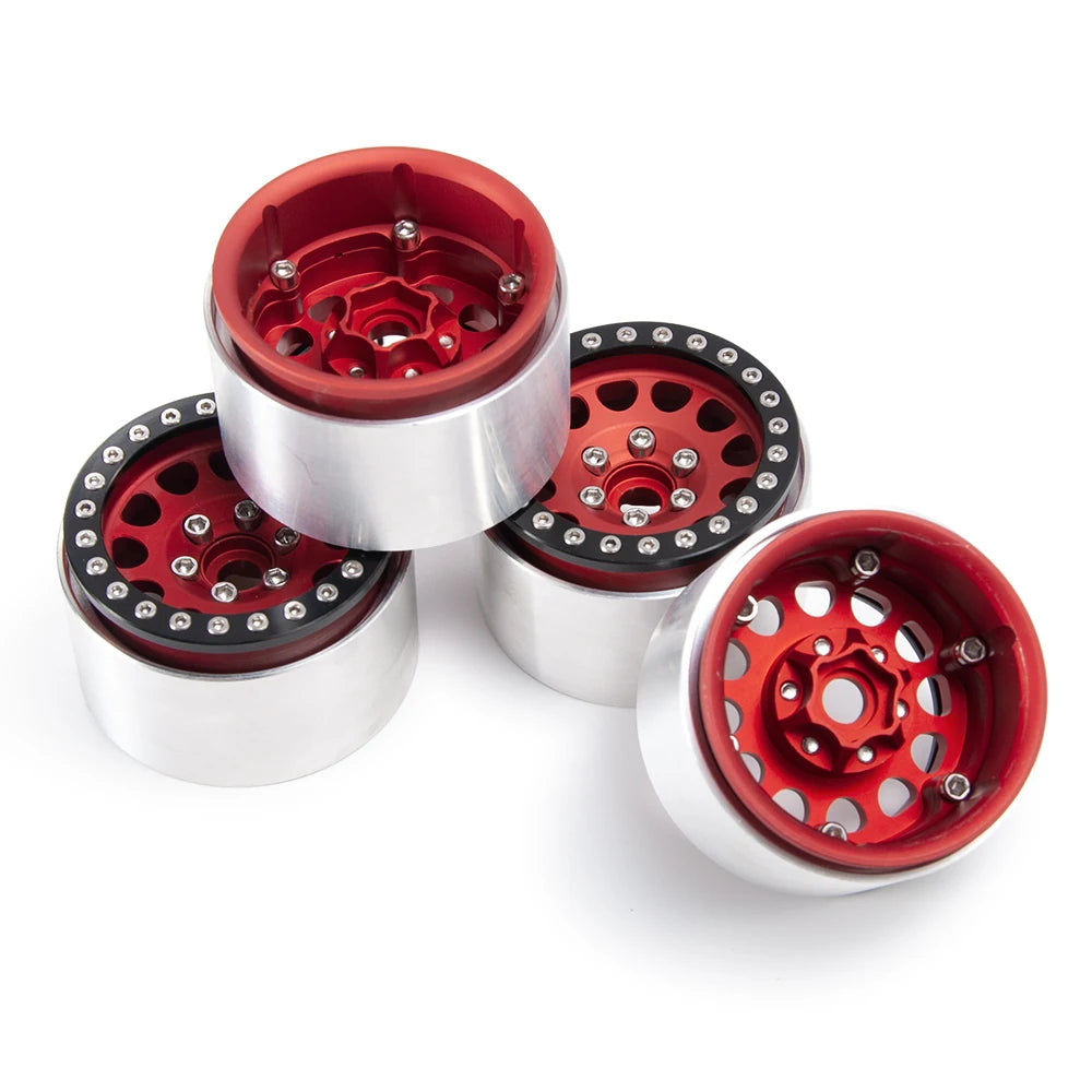 AXSPEED Aluminum Alloy 1.9 inch Beadlock Wheel Rims Hubs 27mm for TRX-4 D90 Axial SCX10 CC01 1/10 RC Crawler Car Truck Parts