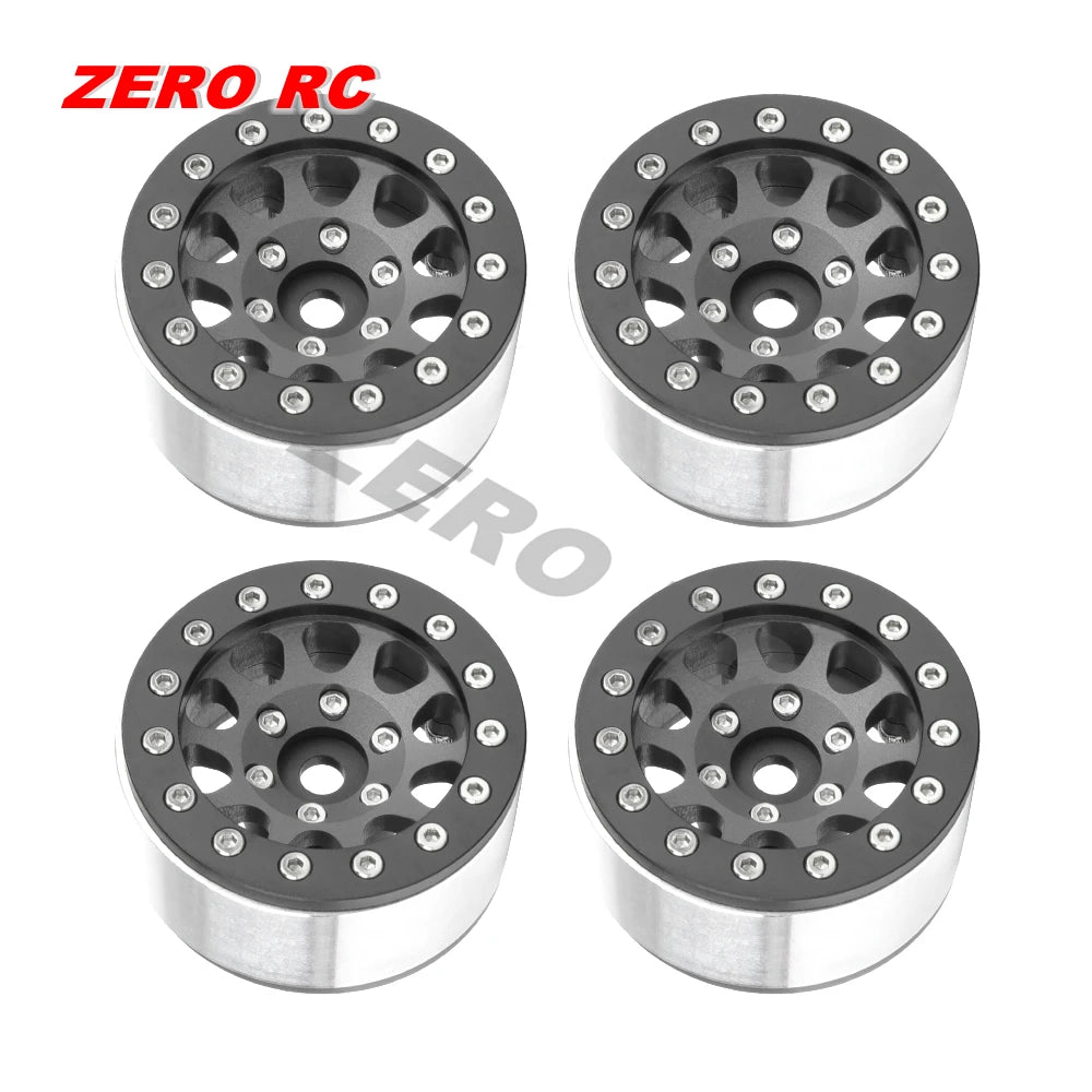 RC CAR METAL 1.55 Beadlock Wheel 10-Spoke For 1/10 1/12 MN Tamiya 1/18 UTB18 CAPRA WPL MST RC4WD D90 TF2 1.55" Tires