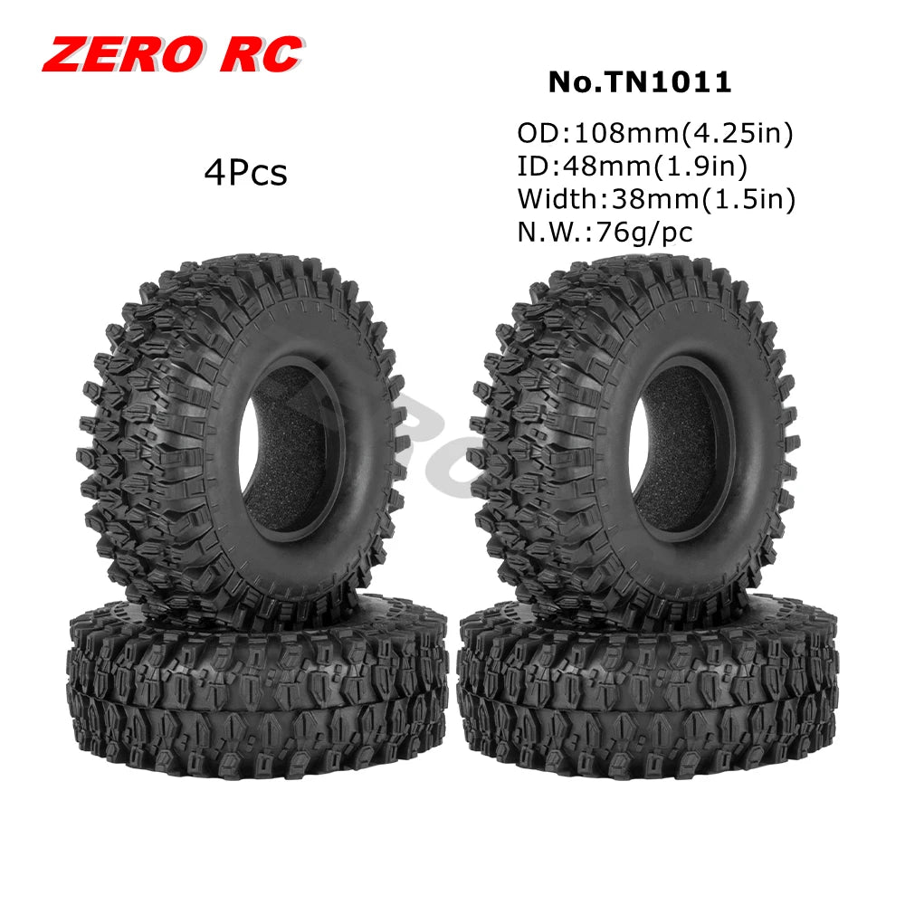RC TRUCK 1.9" Rock Crawler Tires 90-117mm Tyre For 1/10 Off Road AXIAL SCX10 II III CAPRA TRAXXAS TRX-4 RGT MST RC4WD D90 WHEEL