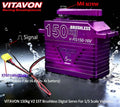 VITAVON 7075 Aluminum Servo150kg15T Brushless Digtal Servo Metal Gear Steering Brushless Servo For RC 1/5 Car Losi 5ive-B 5T