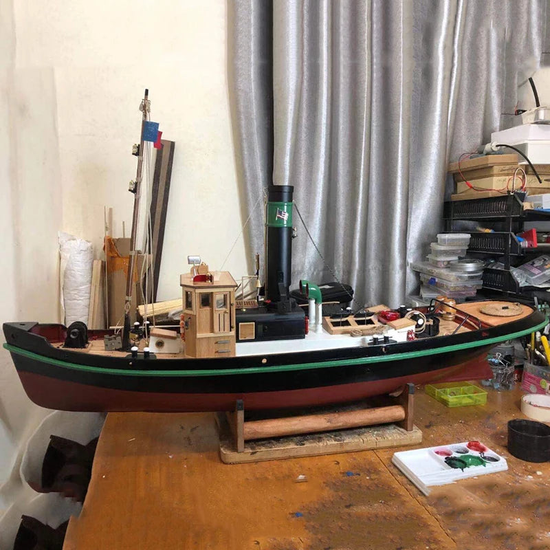 1/25 RC Boat 96cm Remote Control Steamship Handmade Wooden RC Schiffe Model Kit Ship Toy