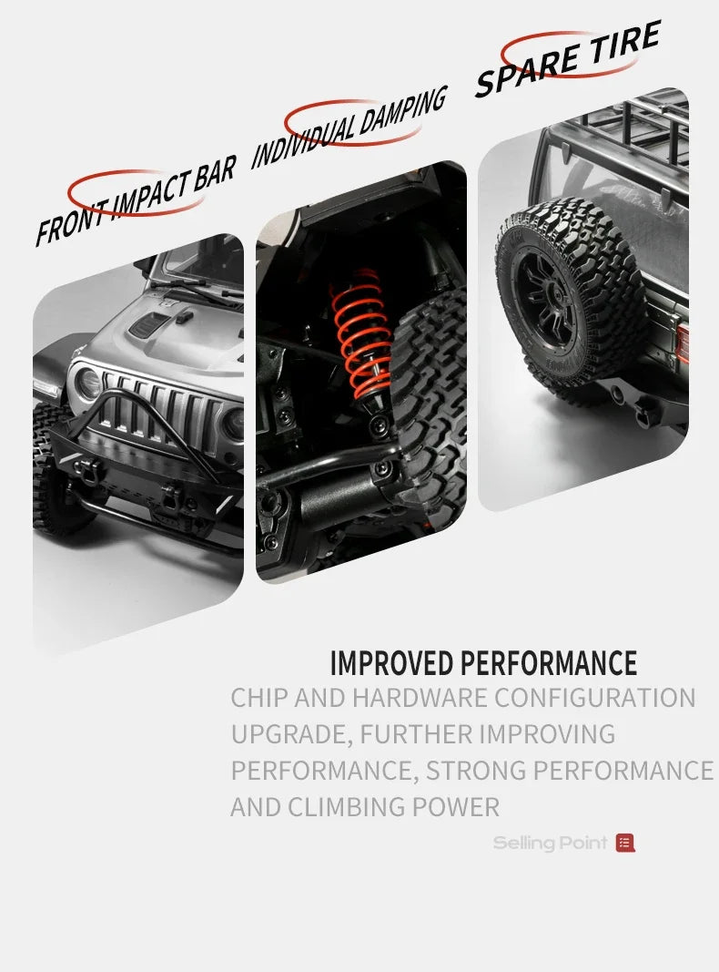 MN MODEL MN128 RC Crawler 4x4 Car 2.4G Climbing Buggy Professional with LED Light Full Scale Remote Control Cars