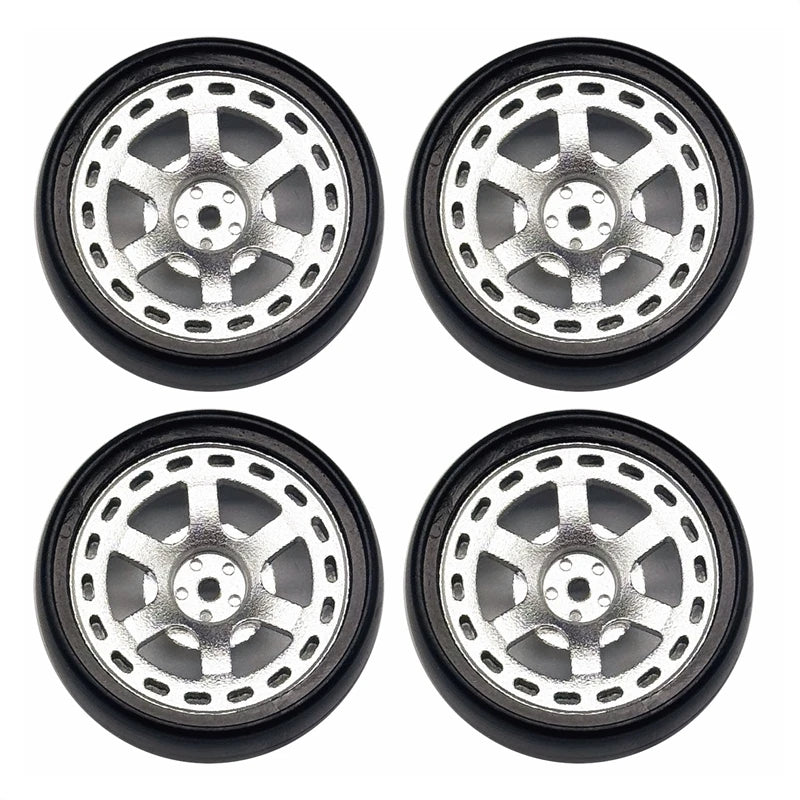 1:18 LDRC LD1801 LD1802 LD1803 LD1804 A01 A02 A86 4pcs Metal 32mm RC Hard Drift Tire Wheel Hard Tyre 1/18 RC Car Upgrade Parts
