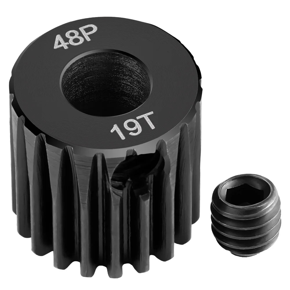 TRINOOD Steel 48P Motor Gear Pinion 17-45T for 5mm Shaft 1/10 1/8 1/6 1/5 RC Buggy Monster Truck Drift Car Off-Road Crawler Part