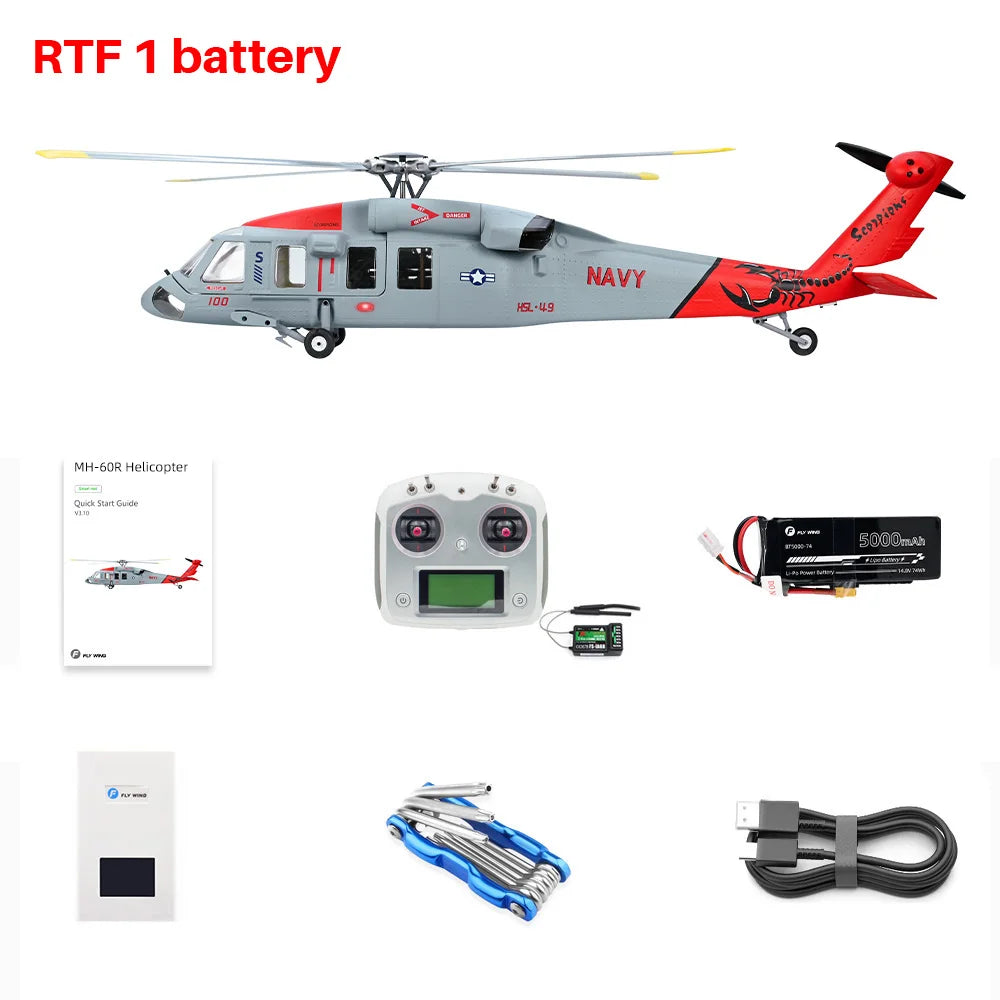 FLYWING MH-60 R Seahawk RC Helicopter LED light ACE ATT MH60R GPS helicopter MH60 rc helicopter 470 size MH60 Scale Helicopter