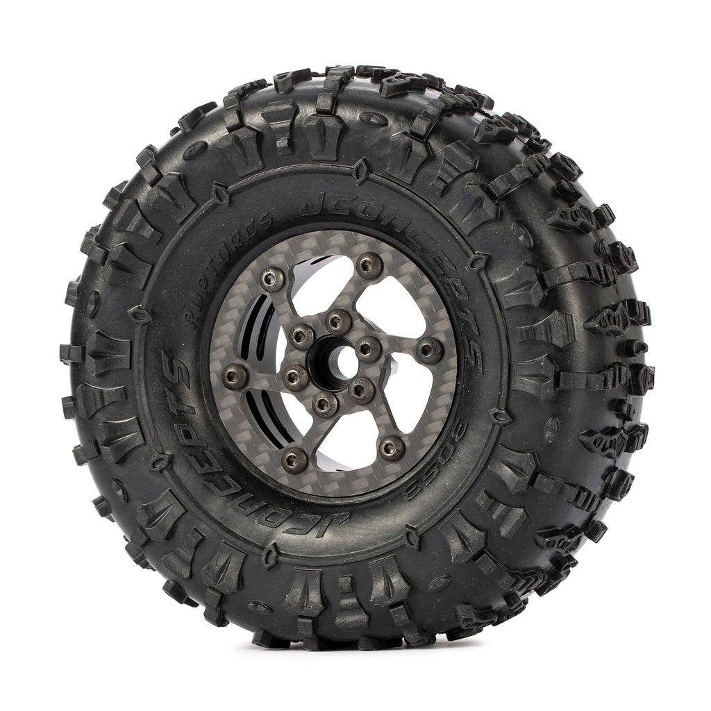 1.9 Inch Carbon Fiber Portal Beadlock Wheels Rims for 1/10 RC Crawler lightweight design GSPEED LCG Chassis Capra SCX10 Pro TRX4