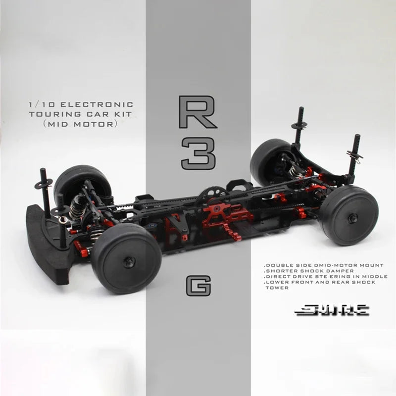 SNRC 120002 R3-G 1/10 RC Remote Control Vehicle Professional 4WD Electric Touring Car Racing Flat Car Frame