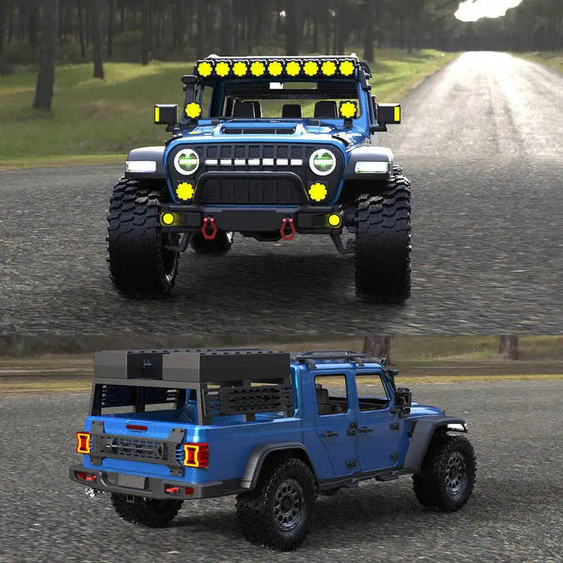 Maker Model CK5812 RC 1/7 Scale Electric 4WD Rock Crawler Truck Remote Control Two Speed Diff Lock Off Road Vehicle With LED Bar