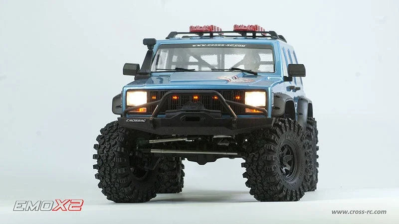Cro 1/8 Rc Car Remote Control Electric Emo X2 Lion Differential Lock Dual Speed Door Bridge Climbing Off-Road Vehicle Model Gift