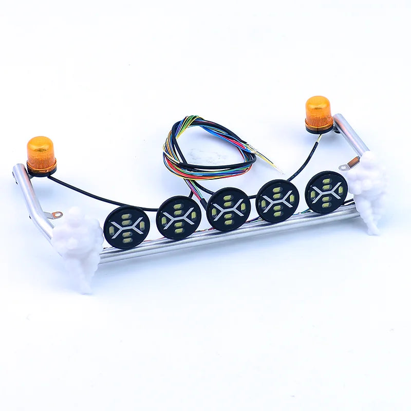 LED Simulation Roof Lights Rotating Lamp for 1/14 Tamiya RC Truck SCANIA 770S R620 Volvo FH16 BENZ Actros MAN TGX TGS Car