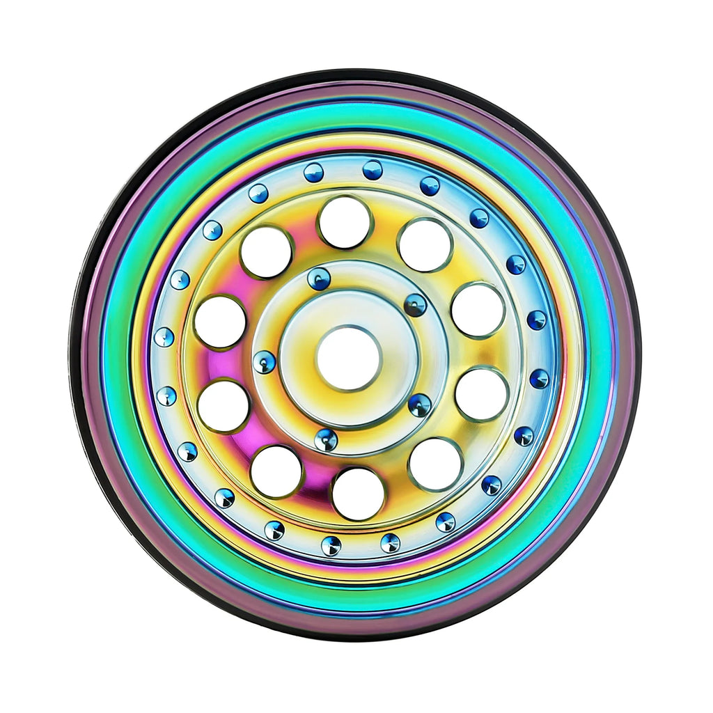 INJORA 39g Black Coating Brass 1.0" Beadlock Wheel Rims for 1/24 1/18 RC Crawler Car Axial SCX24 AX24 TRX4M FCX24 (W1008)
