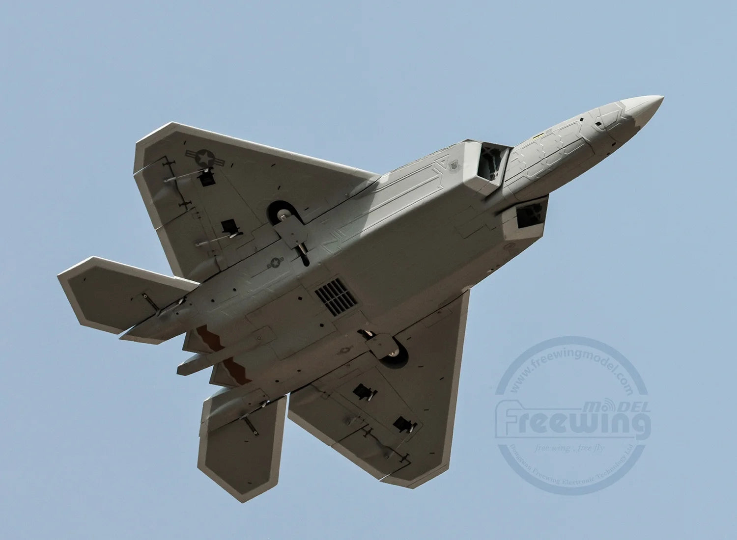 Freewing Flying Wing Model 70mm F-22 Raptor American "Raptor" Channel Fifth Generation Fighter Model Aircraft Toy Model