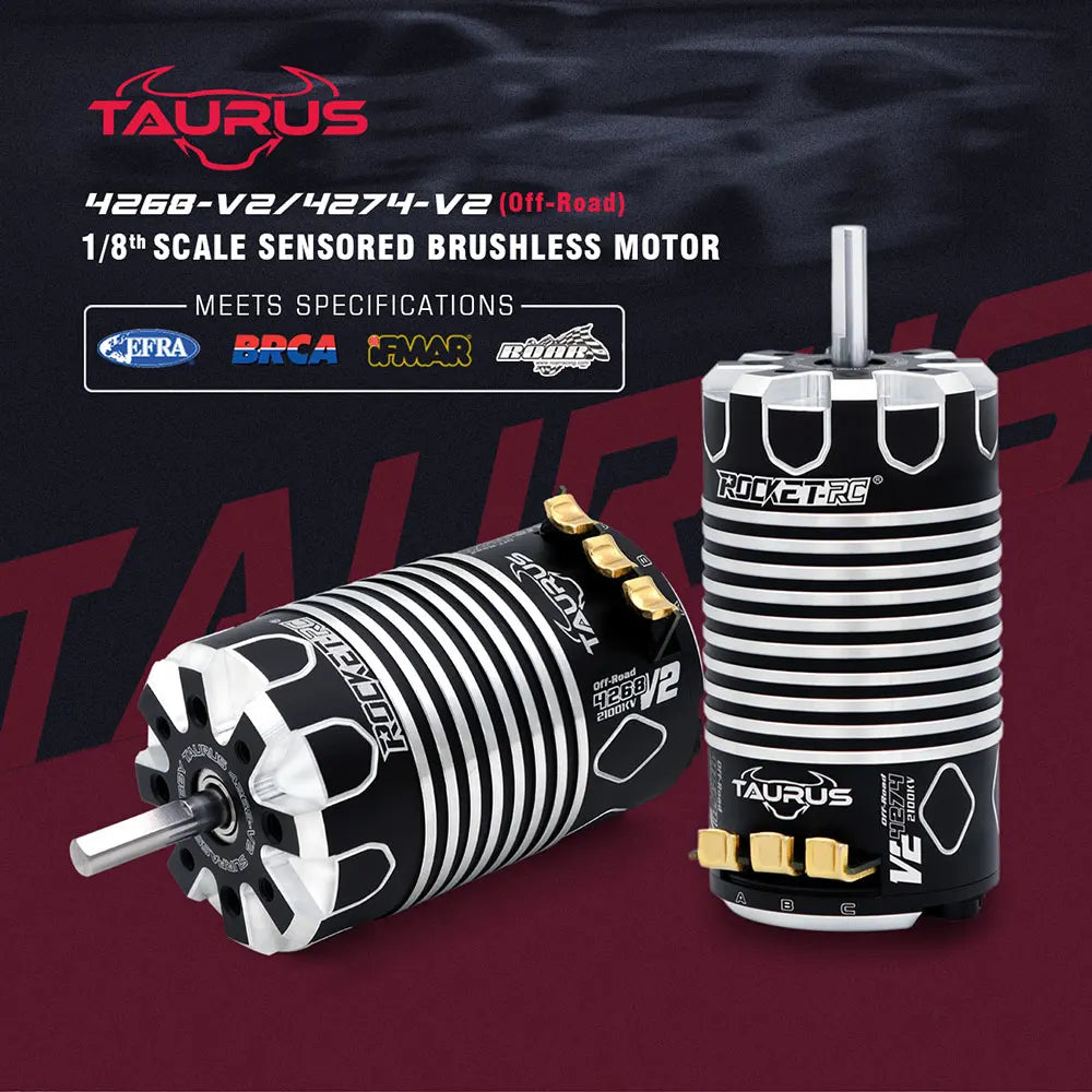 ROCKET-RC Sensored Brushless Motor 4274/4268 V2 Waterproof 5.0mm for 1/8 Wltoys HSP Traxxas Arrma RC Off-Road Buggy Racing Cars