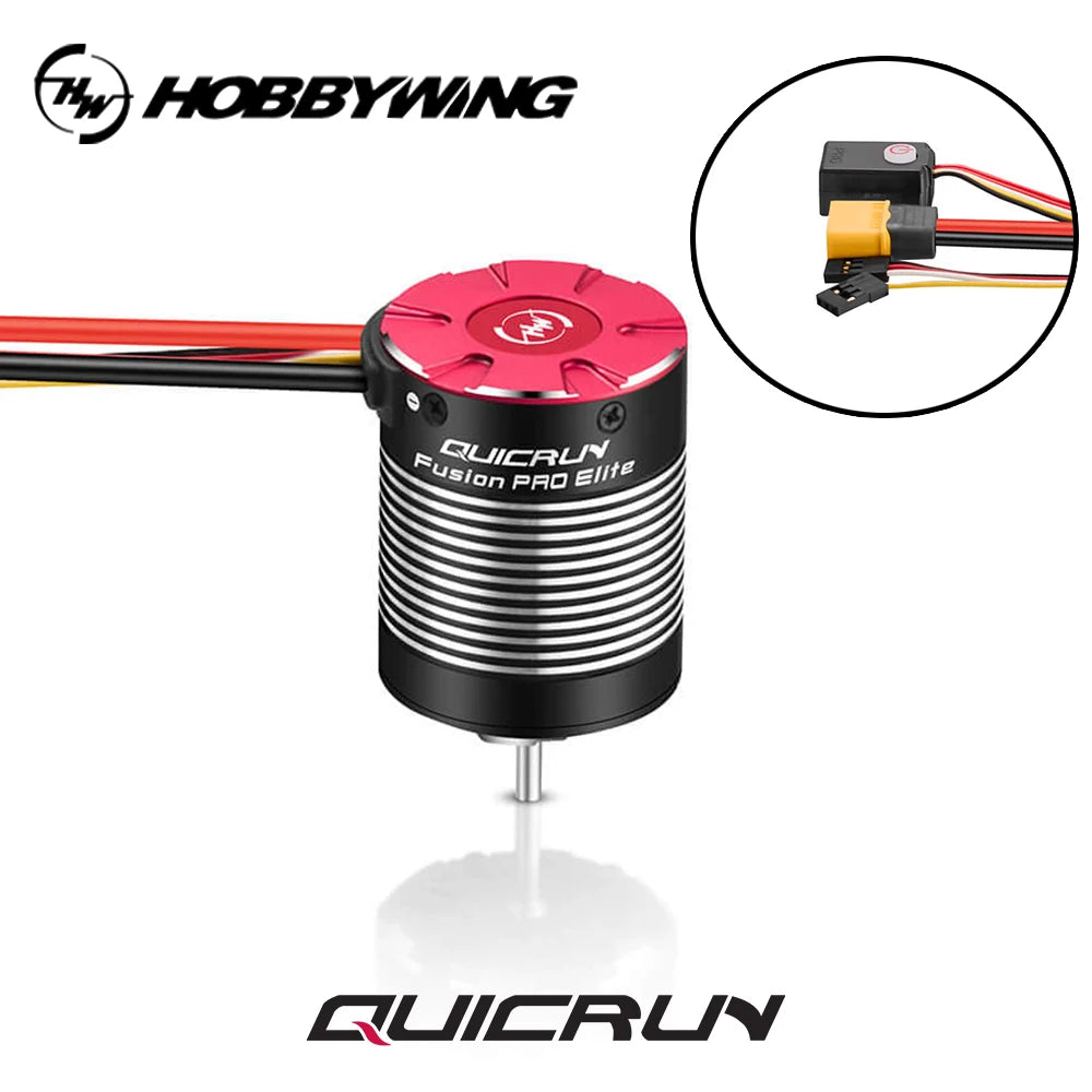 HOBBYWING QuicRun Fusion Pro Elite 50A 2300KV Sensored Brushless Integrated ESC Motor for 1/10 RC Model Car Crawler Accessories