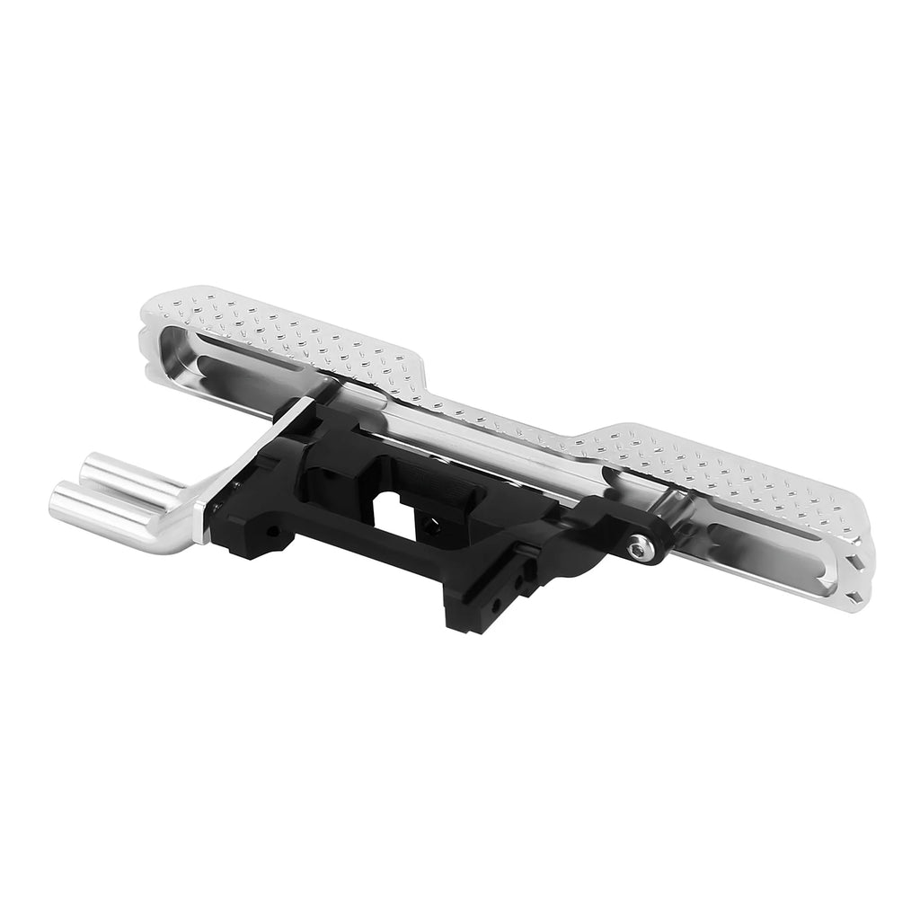 INJORA CNC Aluminum Front Rear Bumper with Dual Exhaust for 1/18 RC Crawler TRX4M High Trail F150 Upgrade (4M-95)