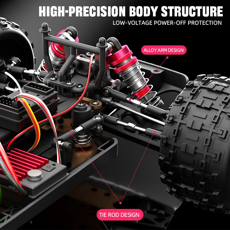 90KM/H High Speed Brushless Four-Wheel Drive Remote Control Car Off-road Vehicle RC Drift Racing With Lights RC Car Adult Toys