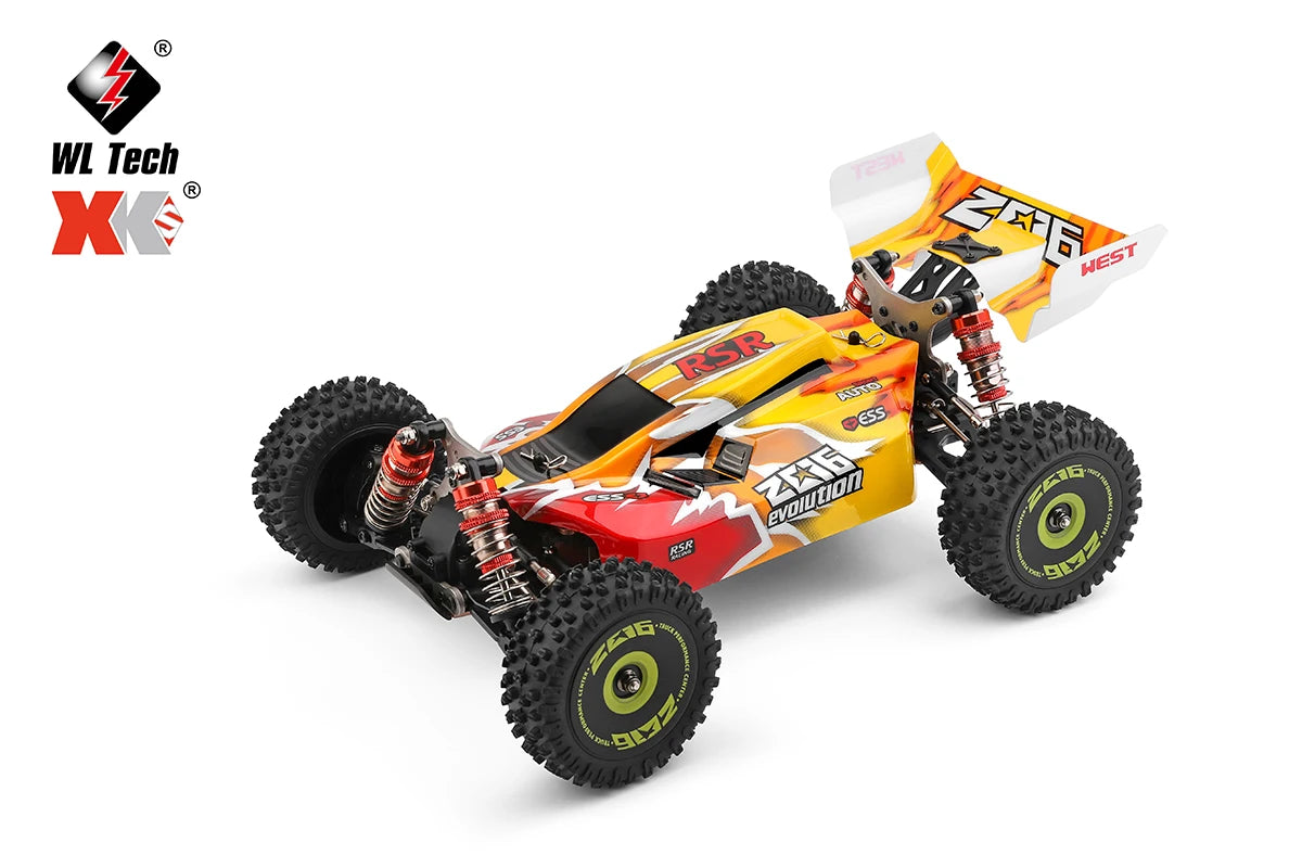 WLtoys 144010 V8 RC Car Brushless 1:14 75Km/H High Speed Metal 4WD Drive Off-Road 2.4G Transmitter 1/14 RC Racing Car  VS 144010