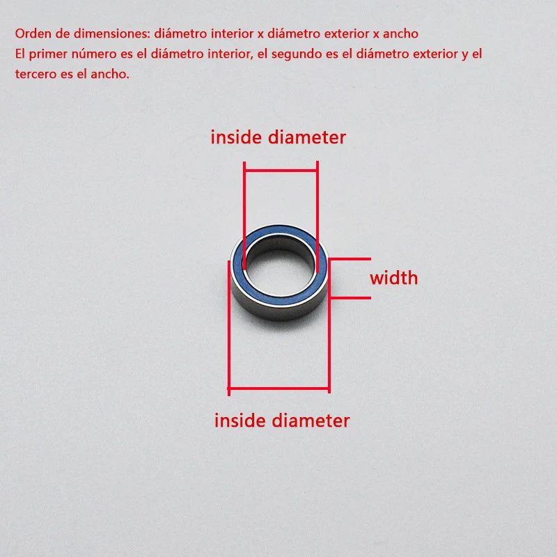 10 pcs Rubber Sealed Miniature Ball Bearings 2x6x3 5x10x4 5x10x4 5x11x4 6x12x4 12x18x4mm Bearing Kit