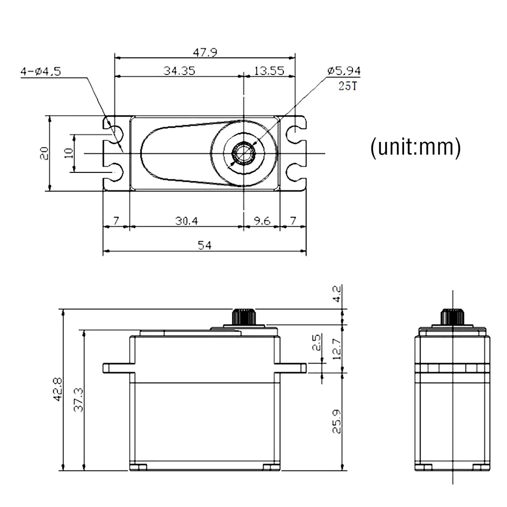 9imod Brushless Servo Waterproof Digital Metal Gear Servo for 1/8 1/10 RC Crawler Car Boat