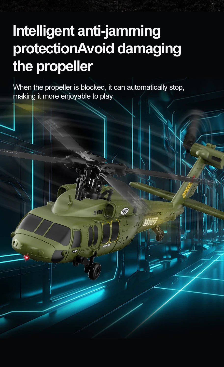 K200 UH-60 Simulation Black-Hawkk 6CH RC Helicopter 2.4G Aerobatic Remote Control  Altitude Hold & Optical Flow Positioning RTF