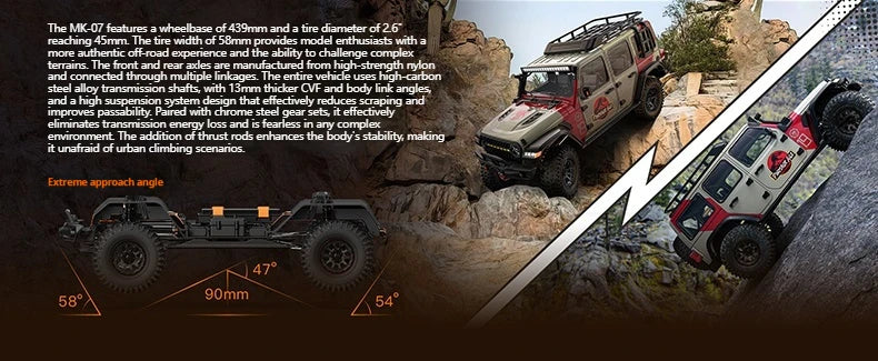 RLAARLO Croboll MK07 1/7 Scale Brushless RC Car 4WD Off-Road Electric Monster Truck for Adults Kids Remote Control Vehicle Gift