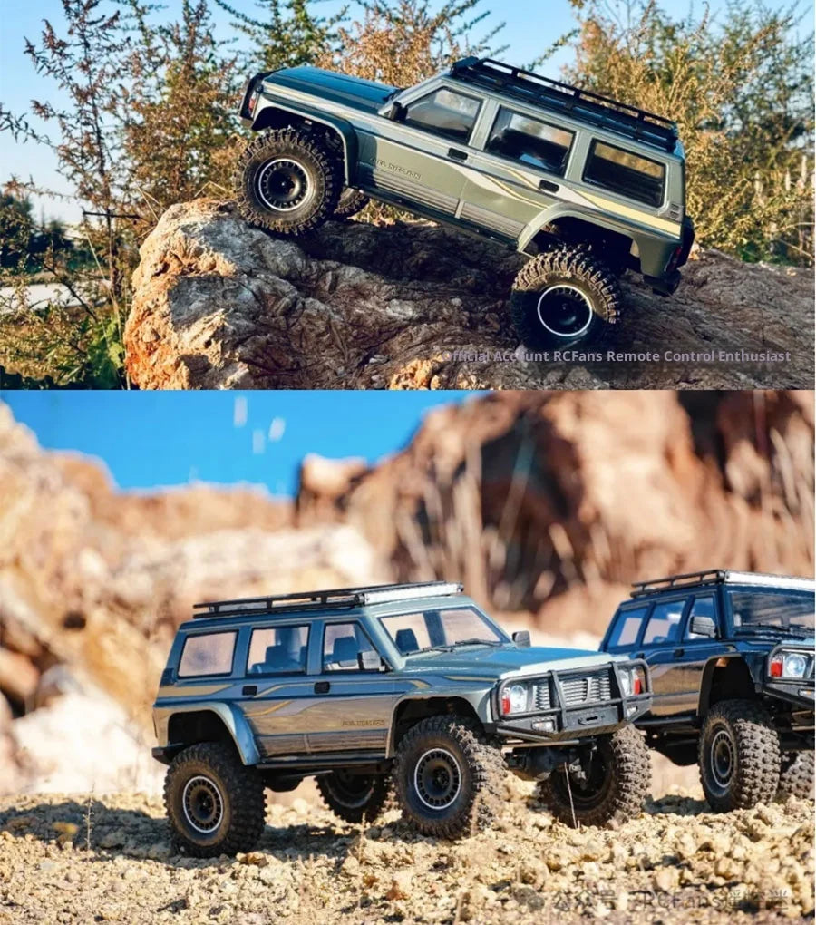 YK4107 Pro Brushless 1/10 Simulation Patrol RC Remote Control Brushless 4WD Differential Lock Climbing Car Off-road Vehicle Gift