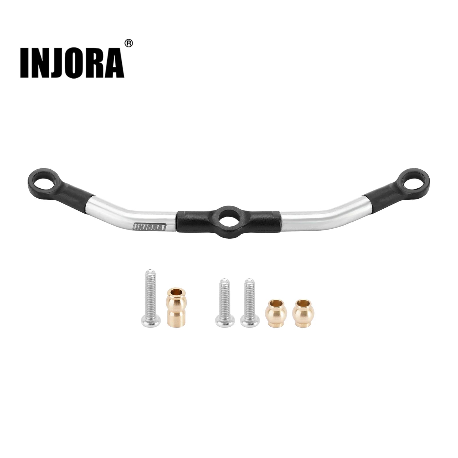 INJORA Stainless Steel High Clearance Chassis Links Steering Link Set for 1/18 RC Crawler TRX4M Defender Bronco (4M-08 4M-57)
