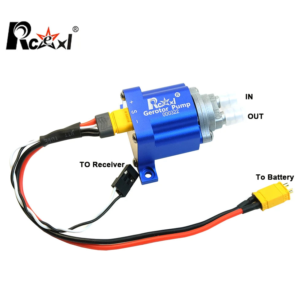RCEXL Gerotor Metal Brushless Motor Smoke Pump Oil Pump Electric Refueling Pump for Fixwing JET RC Engien Model Accessory