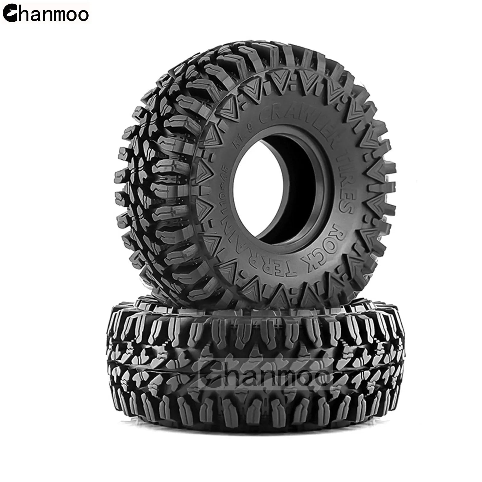 1.9in Crawler Tires Rock Wheels Mud Tyre for 1/10 Scale RC Car Axial Traxxas SCX10 II III TRX4 RC4WD D90 YK4102 Gen8 Redcat