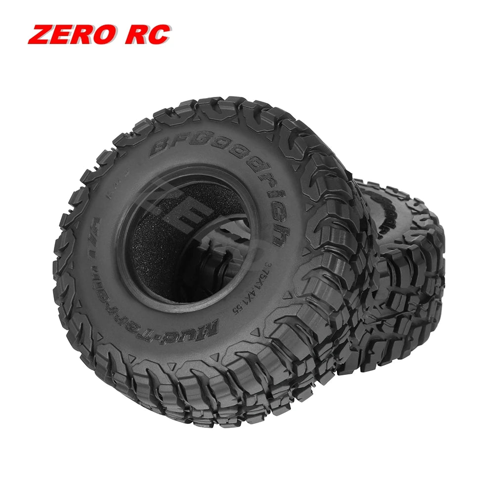 RC Crawler Car Soft 1.55" Off Road Mud Tires 76*27mm 95*35mm Foam Insert For D90 TF2 Tamiya CC02 LC70 MST JIMNY Blocks WHEEL