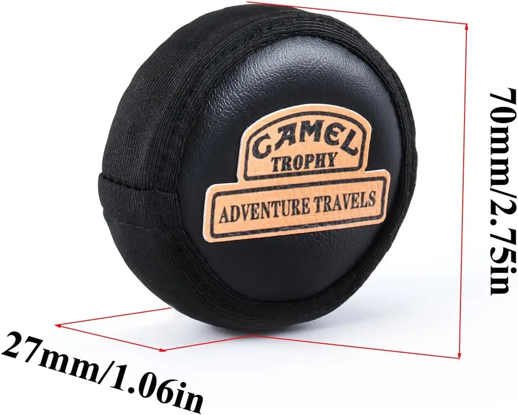 1/18 1/24 RC Mini Scale Spare Tires Cover 1.0"-1.3" Simulation DIY Leather Spare Tires Cover for SCX24 FCX24 TRX4M UTB18 RedCat