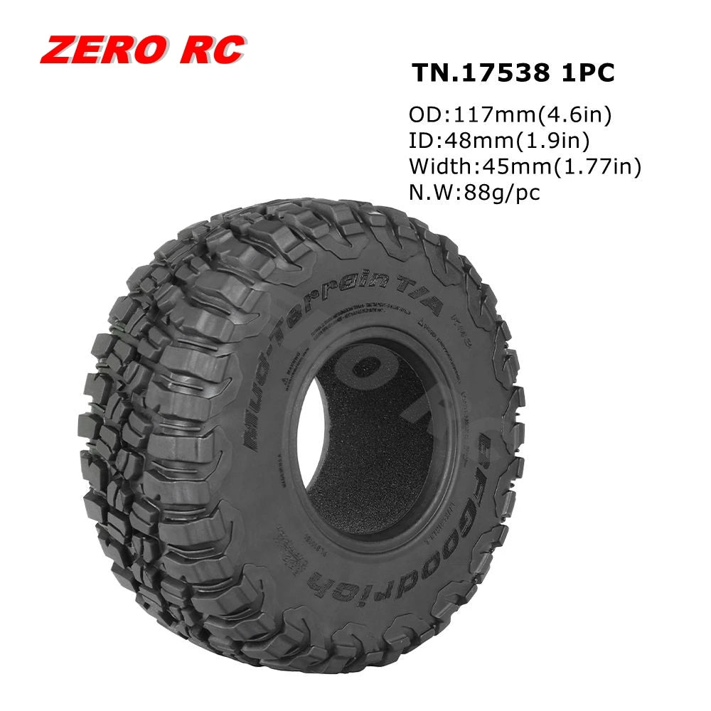 RC TRUCK 1.9" Rock Crawler Tires 90-117mm Tyre For 1/10 Off Road AXIAL SCX10 II III CAPRA TRAXXAS TRX-4 RGT MST RC4WD D90 WHEEL
