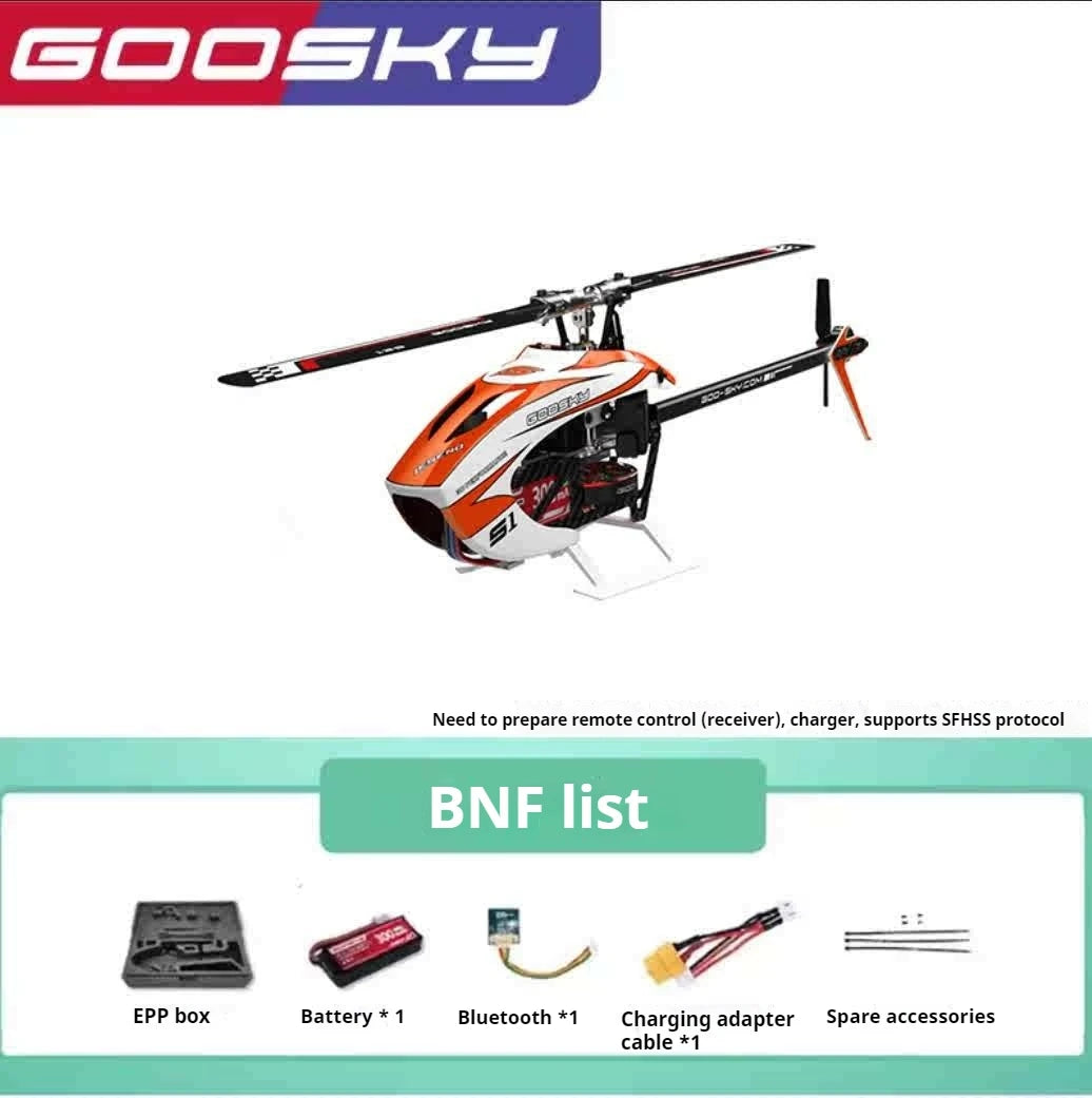 Hot Rc Goosky S1 Bnf/Rtf 6ch 3d Stunt Double Brushless Motor Direct Drive Motor Flybarless Direct-Drive Rc Helicopter Toy Gift