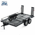 1/10 Dual Axle Metal Truck Trailer for RC Crawler SCX10 II III 90046 TRX4 TRX6 TF2 D90 CC01 RGT 86100 Redcat GEN8 YIKONG 4082