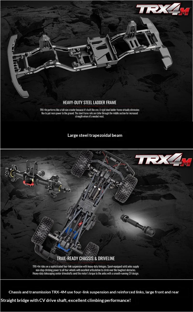 Traxxas TRX4M 1/18 Scale RC Crawler Electric Remote Control Land Rover Defender Bronco Off Road Vehicle Model 97054-1